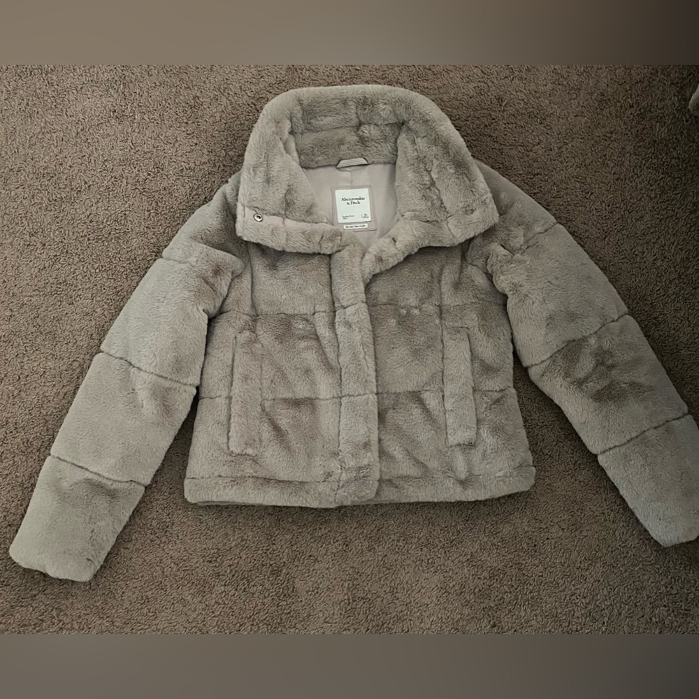 Abercrombie and Fitch soft faux fur jacket.